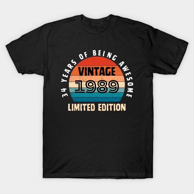 1989 Vintage  Limited Edition T-Shirt by Syntax Wear